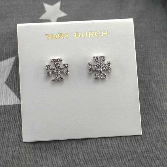 SALE: Tory Burch Kira Pavé Stud Earrings (Brand New With Dust Bag) - Picture 3 of 3